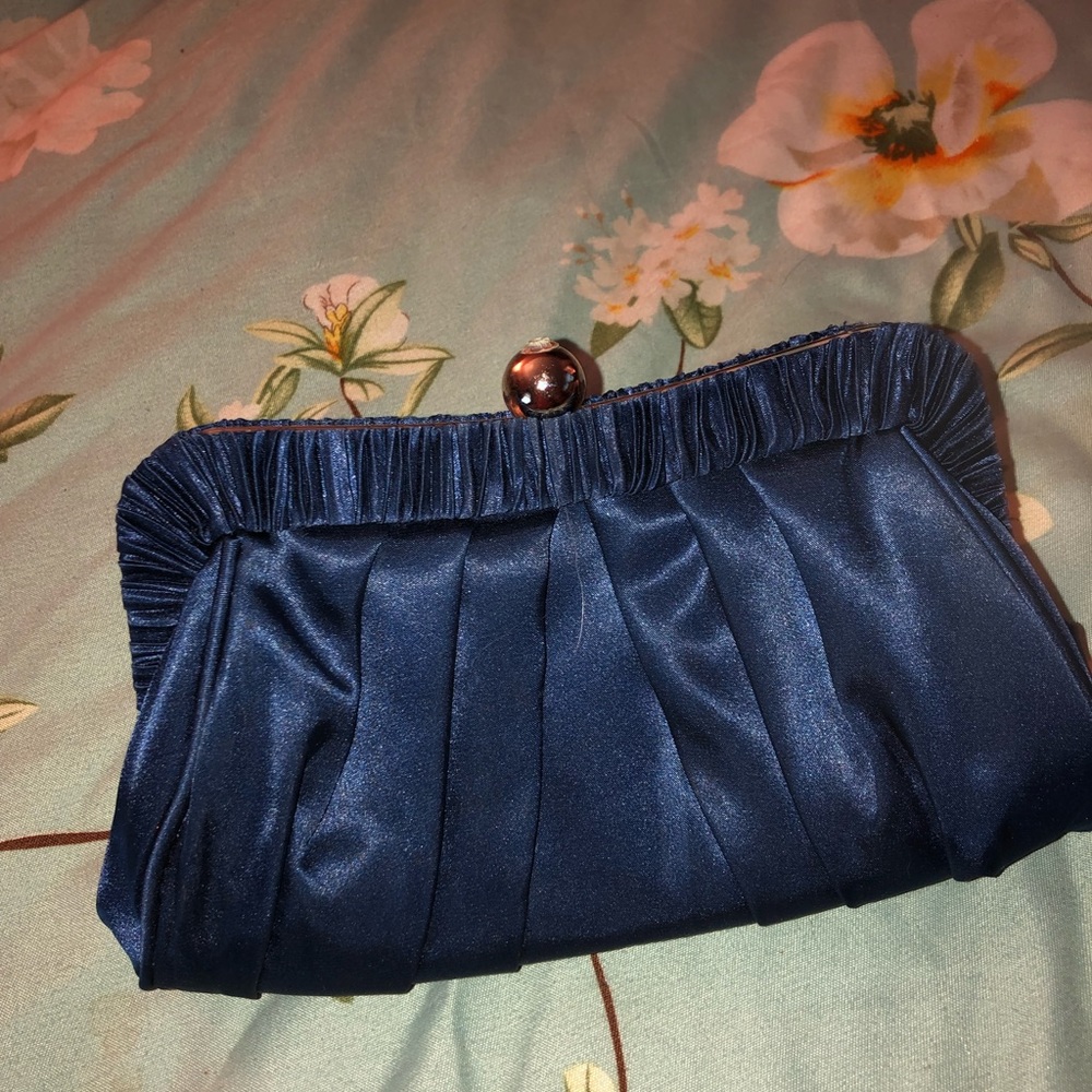 Navy blue prom clutch